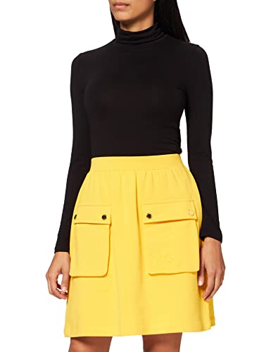 Love Moschino Damen with Matching Logo Embroidery on Front Pocket Skirt, Yellow, Size 40 (D36) von Love Moschino