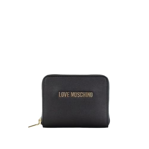 Love Moschino Die kleine Love Moschino Geldbörse für Damen aus schwarzem Kunstleder ist ein stilvolles und praktisches Accessoire, das perfekt ist, um Ihre Sachen stilvoll zu organisieren. Hergestellt von Love Moschino