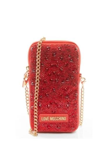 Love Moschino Geldbörse mit Geldbörse für Damen, Modell JC5850PP4IK2, aus synthetischem Leder., rot, Mit Münzfach von Love Moschino
