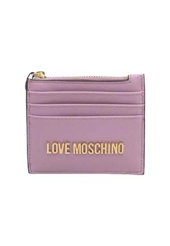 Love Moschino Geldbörse mit Reißverschluss für Damen, Modell JC5704PP1HLD0, aus Kunstleder., violett, Taglia Unica, Mit Reißverschluss von Love Moschino