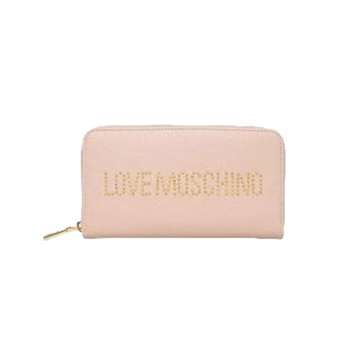 Love Moschino Geldbörse mit Reißverschluss für Damen Marke, Modell JC5701PP0GKG0, aus Kunstleder., Rosa, Taglia Unica, Mit Reißverschluss von Love Moschino