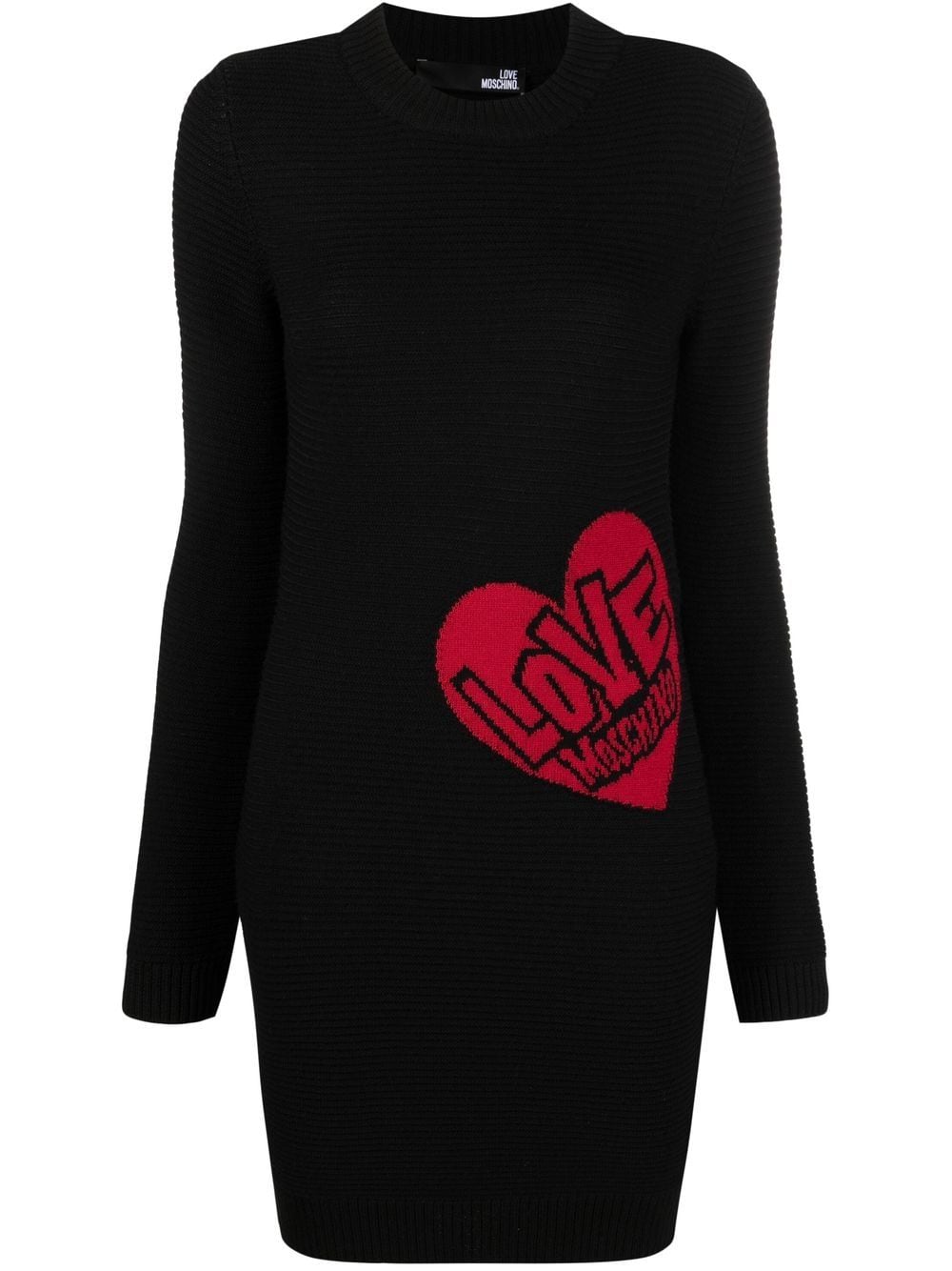 Love Moschino Gestricktes Minikleid - Schwarz von Love Moschino