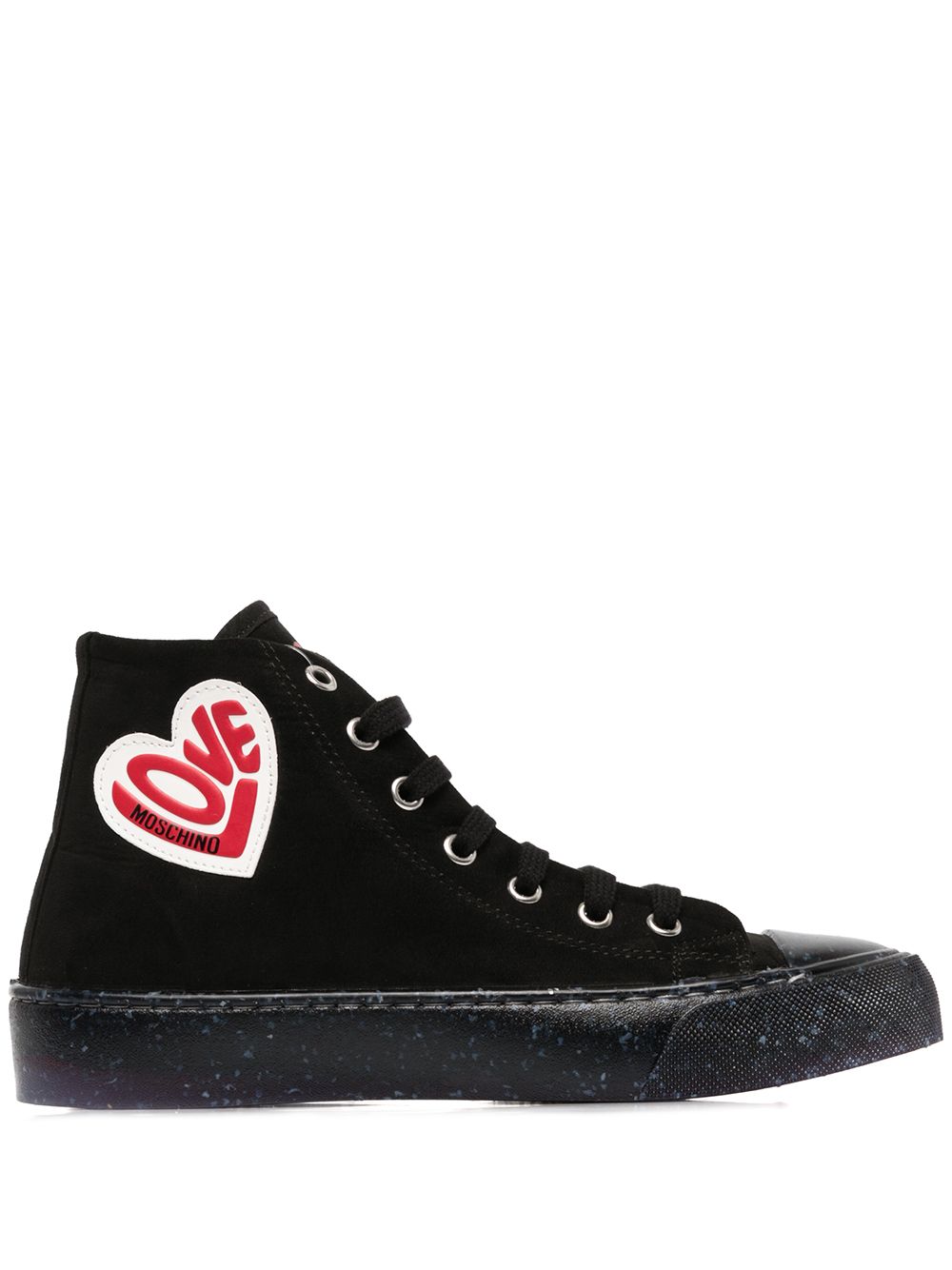 Love Moschino High-Top-Sneakers mit Logo - Schwarz von Love Moschino