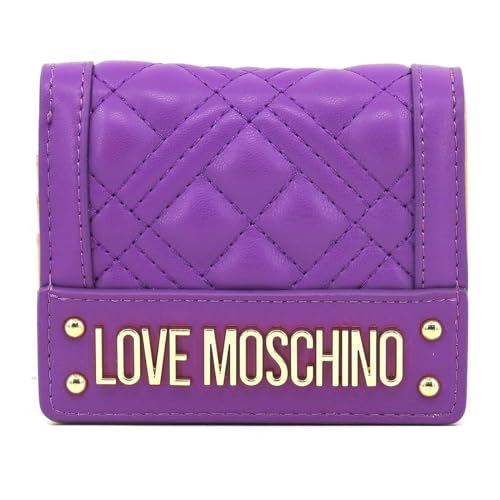 Love Moschino LEITTED PU SCHWARZ GAL.ORO, 650 - Violett, Taglia Unica von Love Moschino