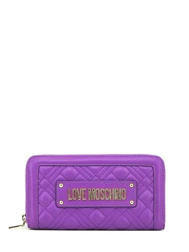 Love Moschino LEITTED PU SCHWARZ GAL.ORO, 650 - Violett, Taglia Unica von Love Moschino