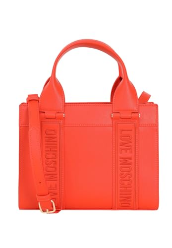 Love Moschino Orange Damen Tasche mit Ton-in-Ton eingenähtem Logo, rot, Einheitsgröße von Love Moschino