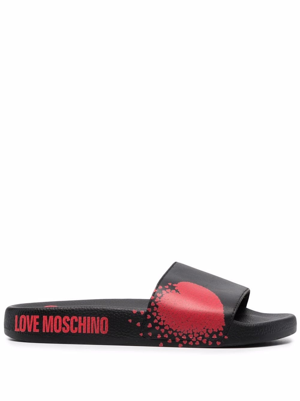 Love Moschino Pantoletten mit Logo - Schwarz von Love Moschino