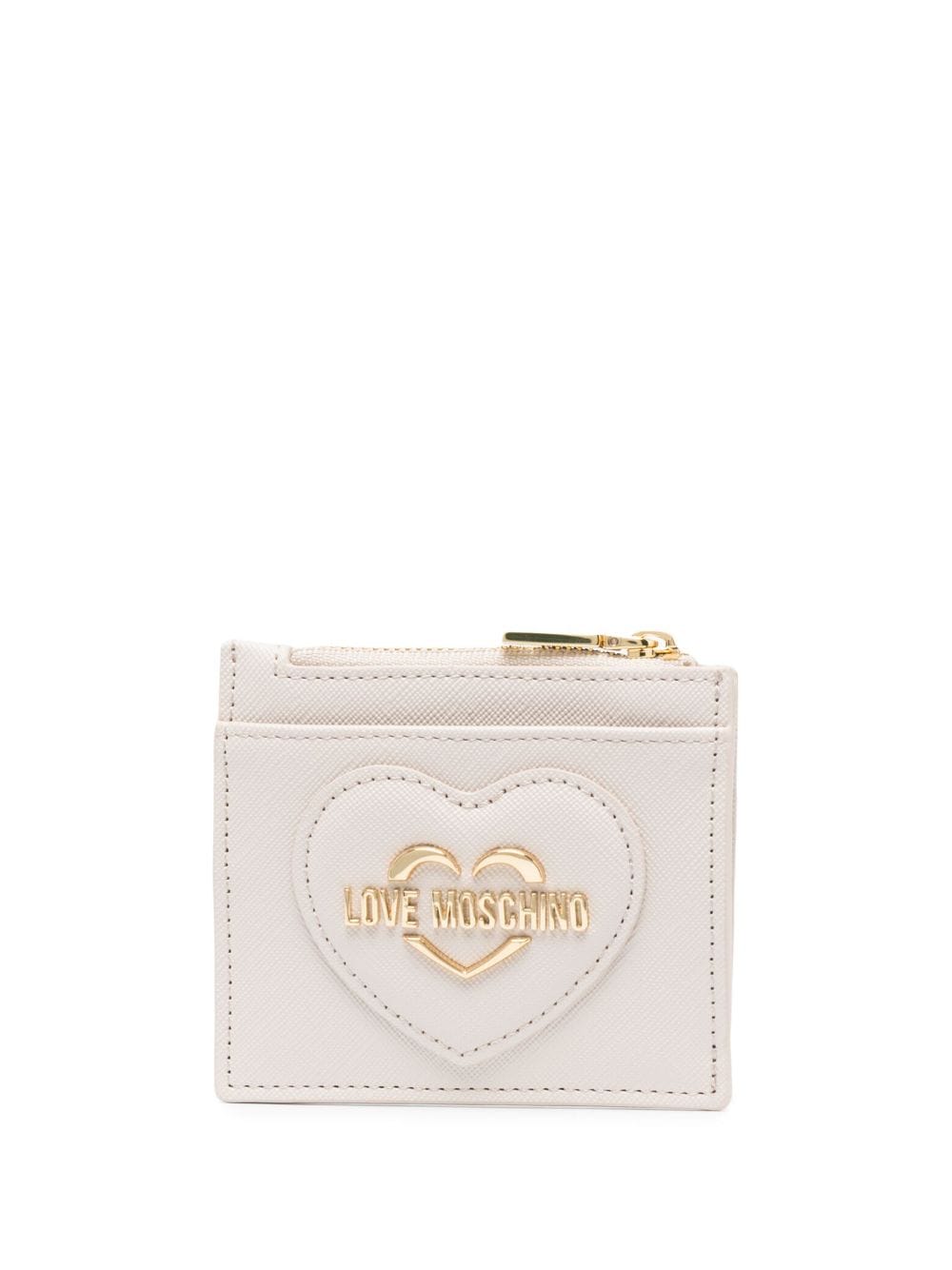 Love Moschino Portemonnaie mit Logo-Schild - Nude von Love Moschino