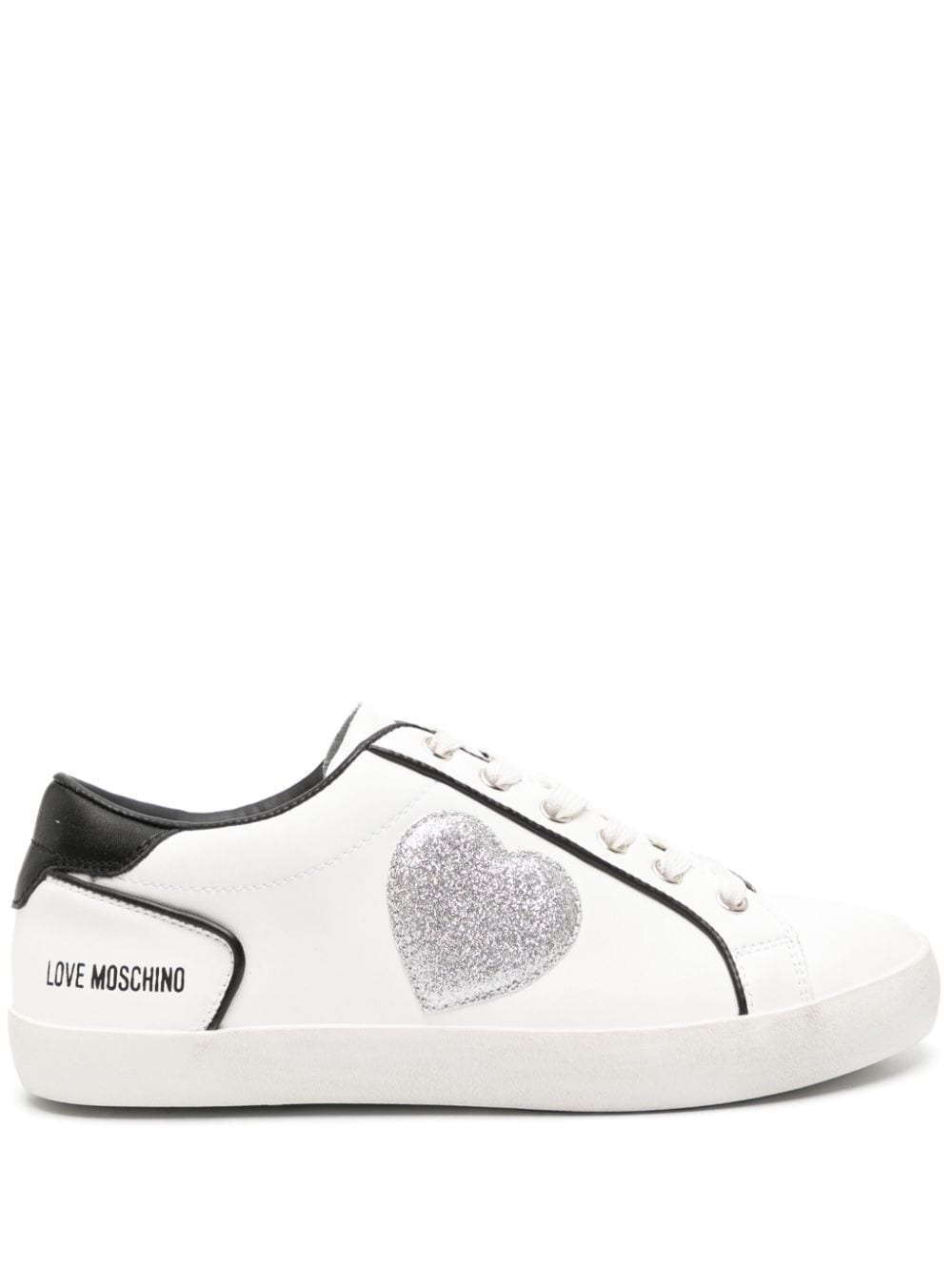 Love Moschino Sneakers mit Herz-Patch - Weiß von Love Moschino