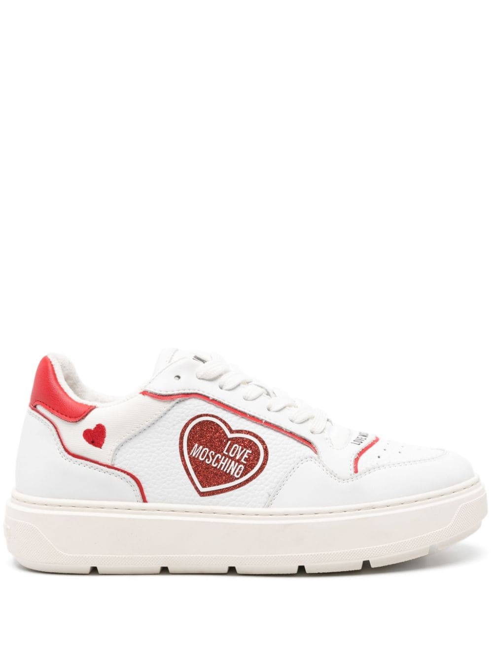 Love Moschino Sneakers mit Logo-Patch - Weiß von Love Moschino