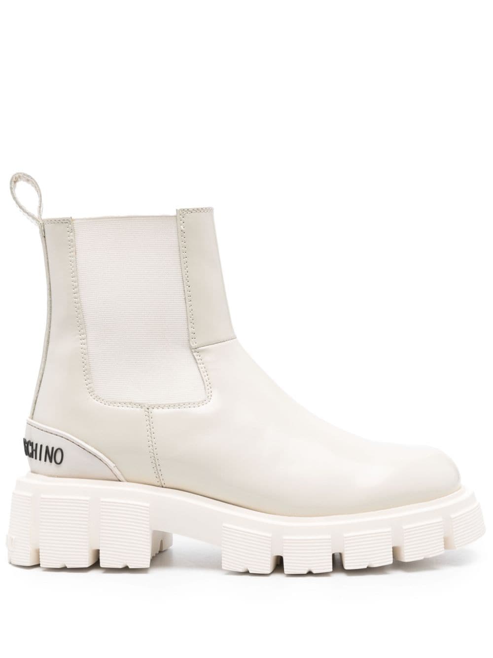 Love Moschino Stiefeletten mit Logo - Nude von Love Moschino