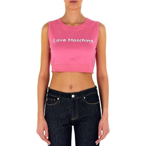 Love Moschino Women's Cropped TOP, Fuchsia, 46 von Love Moschino