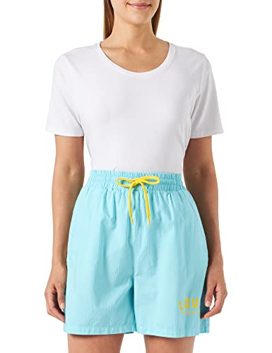 Love Moschino Women's Jogger fit Casual Shorts, Turquoise, 38 von Love Moschino