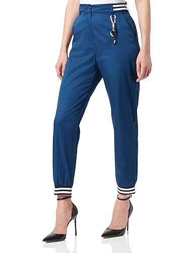 Love Moschino Women's Jogger fit Trousers Casual Pants, Blue, 44 von Love Moschino