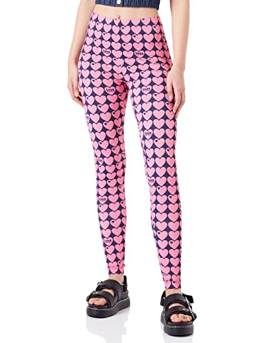 Love Moschino Women's Leggings Casual Pants, Blue Fuchsia, M von Love Moschino