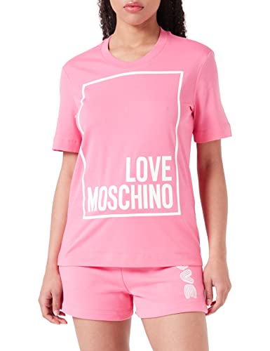 Love Moschino Women's Regular fit Short-Sleeved T-Shirt, Fuchsia, 44 von Love Moschino