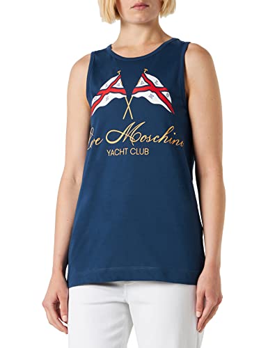 Love Moschino Women's Regular fit Tank Top, Blue, 40 von Love Moschino