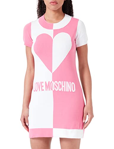 Love Moschino Women's Short-Sleeved Tube Dress, Fuchsia White, 46 von Love Moschino