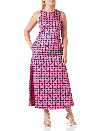 Love Moschino Women's Sleeveless Long dres Dress, Blue Fuchsia, 46 von Love Moschino