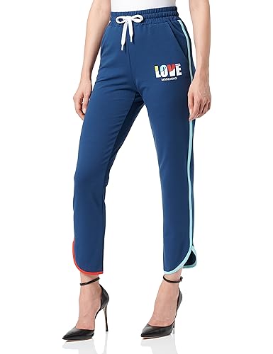 Love Moschino Women's Slim fit Jogger Casual Pants, Blue, 46 von Love Moschino