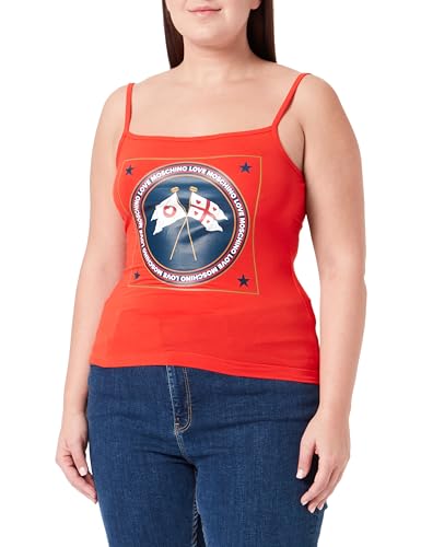 Love Moschino Women's Tight fit Tank Top, RED, 46 von Love Moschino