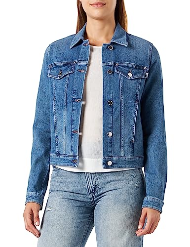 Love Moschino Women's Trucker Jacket, MEDIUM Blue Denim, 40 von Love Moschino