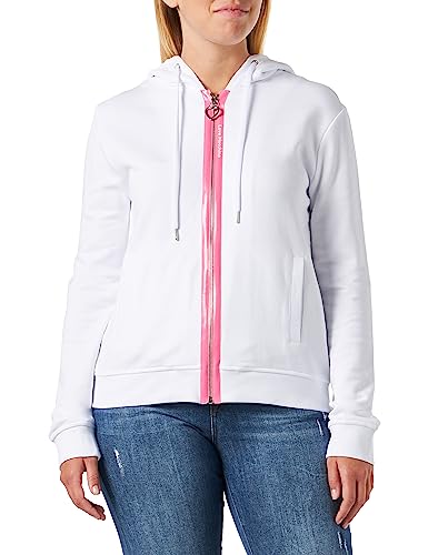 Love Moschino Women's Zippered Hoodie Jacket, Optical White, 44 von Love Moschino