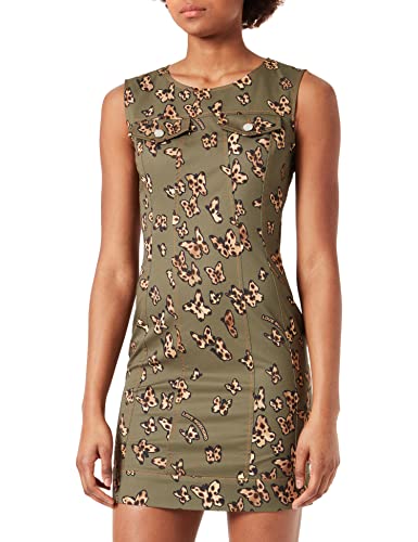 Love Moschino Womens 5 Pockets Construction Tube Dress, FARFAL.FO.Verde, 44 von Love Moschino