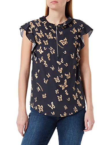 Love Moschino Womens Blouse, FARFALL.FO.Nero, 38 von Love Moschino