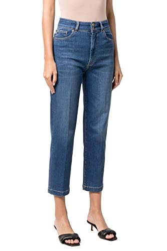 Love Moschino Womens Five Pocket Trousers with golden Heart Logo tab on Back Belt Jeans, ZZSW1317, 30 von Love Moschino