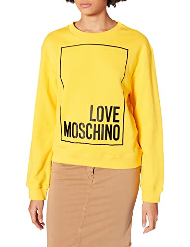 Love Moschino Womens Long Sleeve Regular fit Round Neck Sweatshirt, Yellow, 40 von Love Moschino