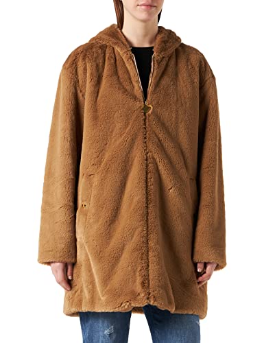 Love Moschino Womens Micro Beaver eco Jacket, Rust Brown, M von Love Moschino