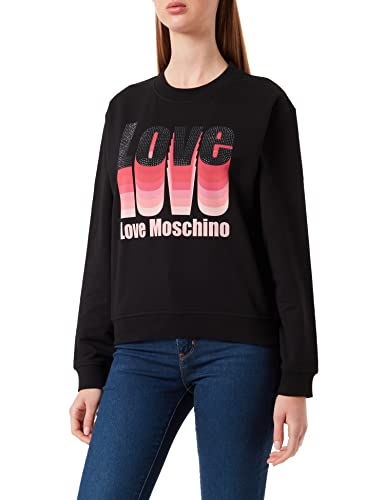 Love Moschino Womens Stretch Cotton Sweatshirt, Black, 40 von Love Moschino