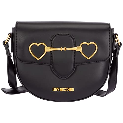 Love Moschino damen soft heart bit Umhängetasche nero von Love Moschino