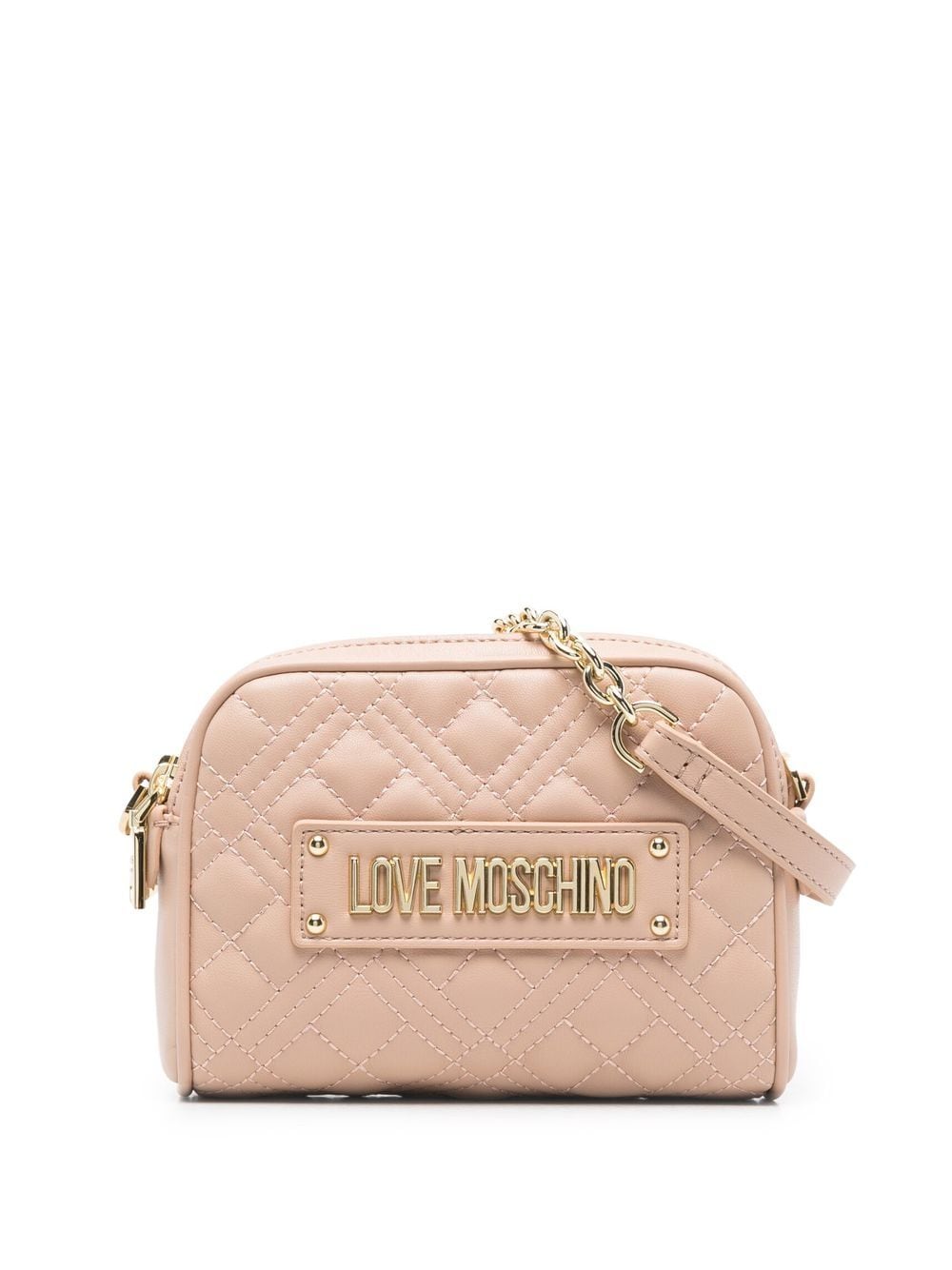 Love Moschino Gesteppte Umhängetasche - Nude von Love Moschino