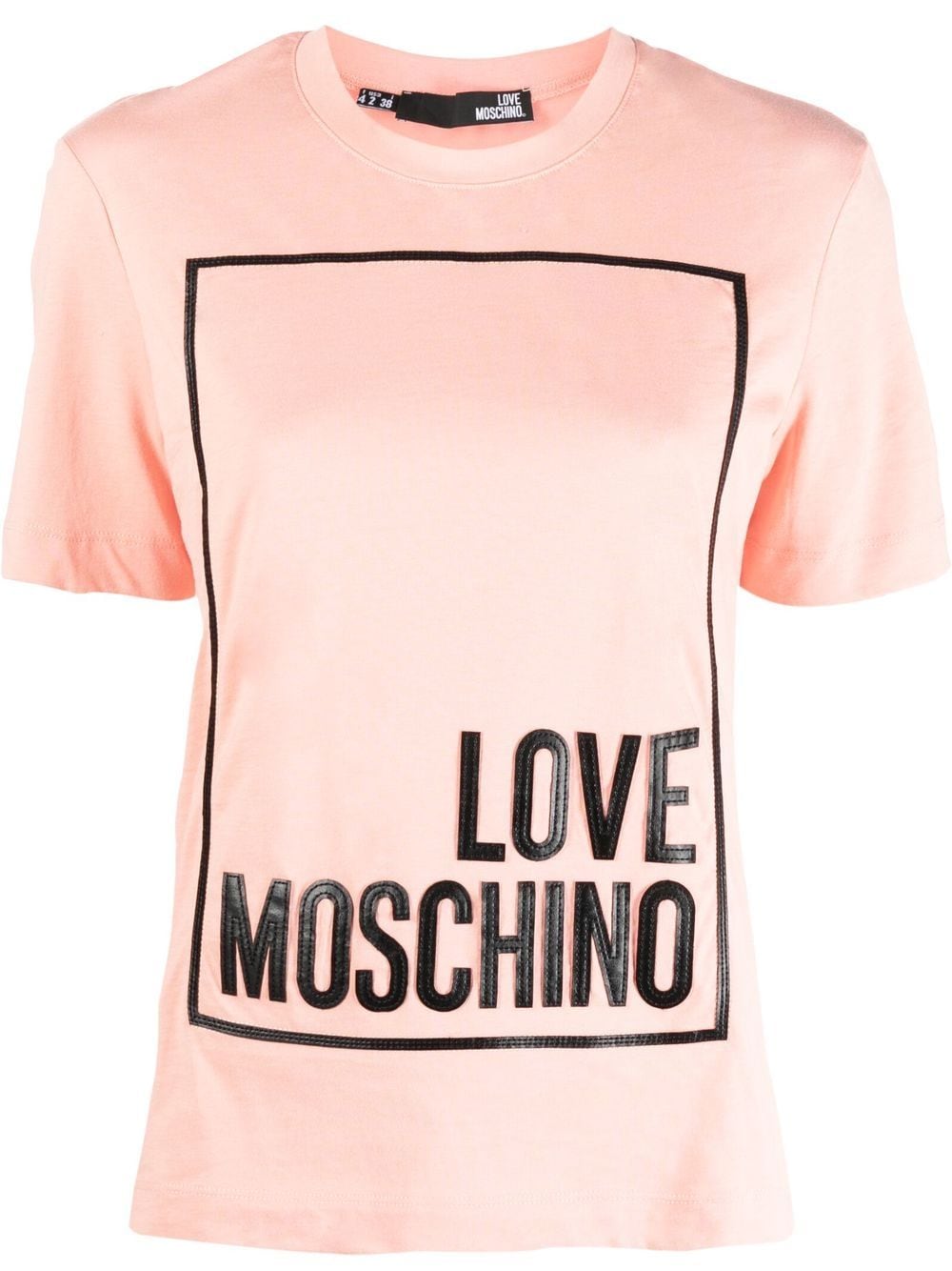 Love Moschino T-Shirt mit Logo-Applikation - Rosa von Love Moschino