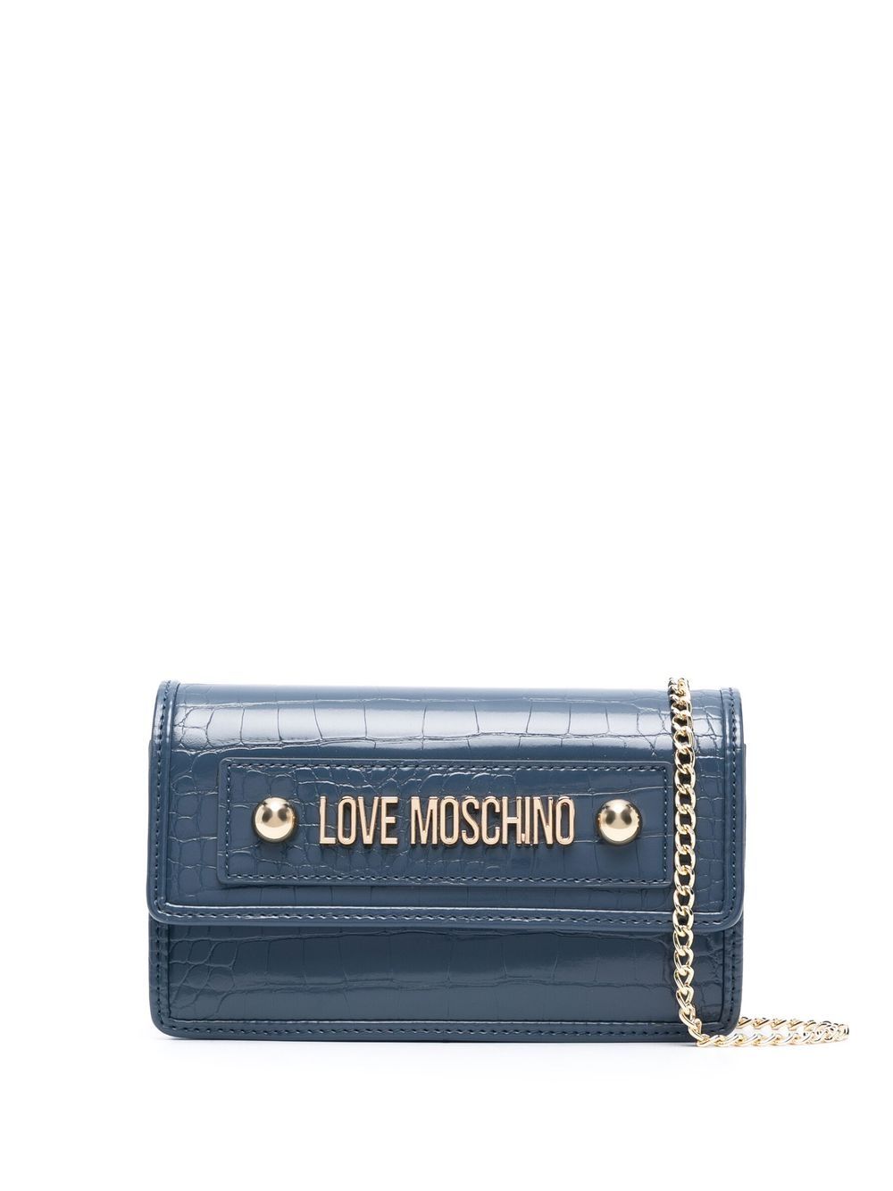 Love Moschino Umhängetasche mit Logo - Blau von Love Moschino