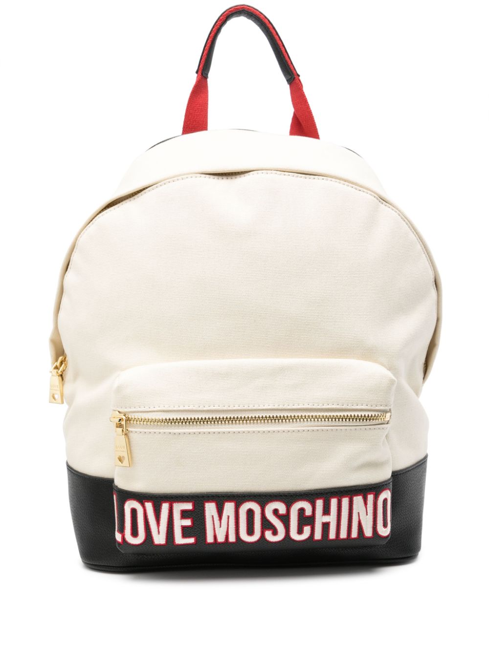 Love Moschino Rucksack mit Logo-Stickerei - Nude von Love Moschino