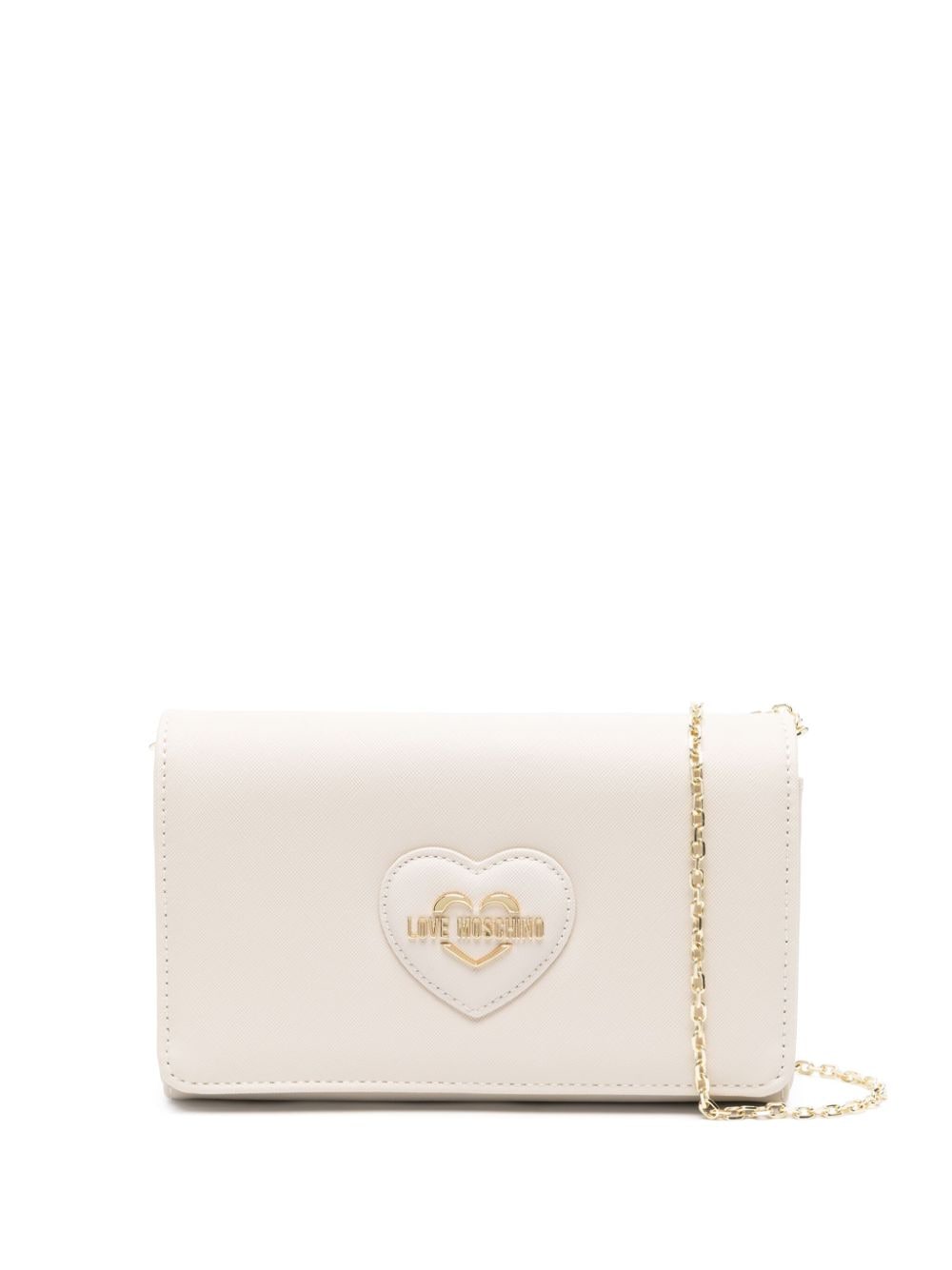 Love Moschino Umhängetasche mit Herz-Patch - Nude von Love Moschino