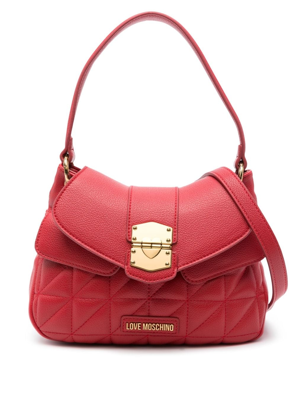 Love Moschino GGesteppter Shopper mit Logo - Rot von Love Moschino