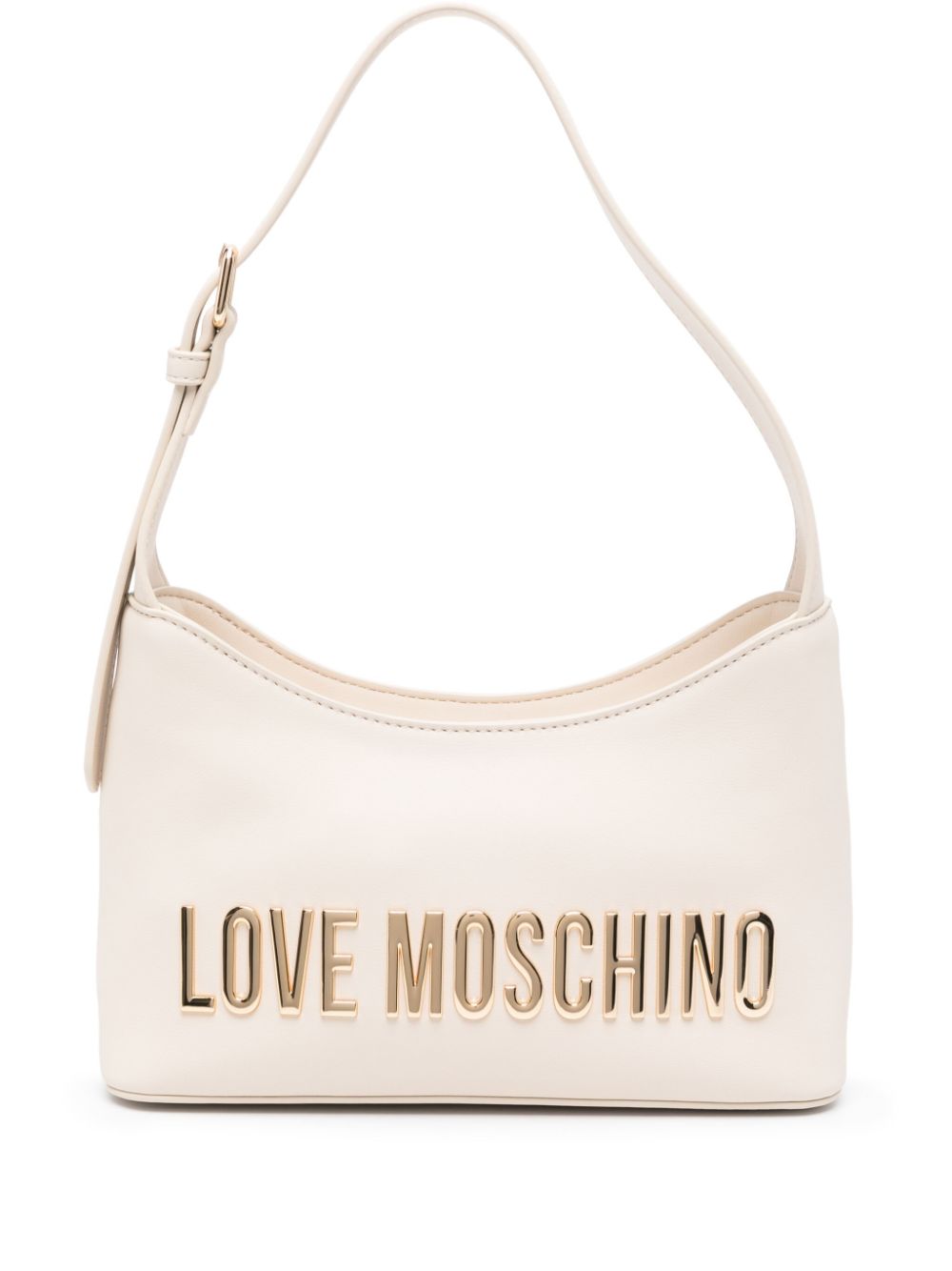 Love Moschino Schultertasche mit Logo - Nude von Love Moschino