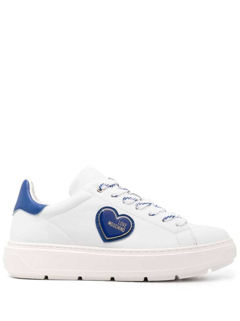 Love Moschino Sneakers mit Logo-Patch - Weiß von Love Moschino