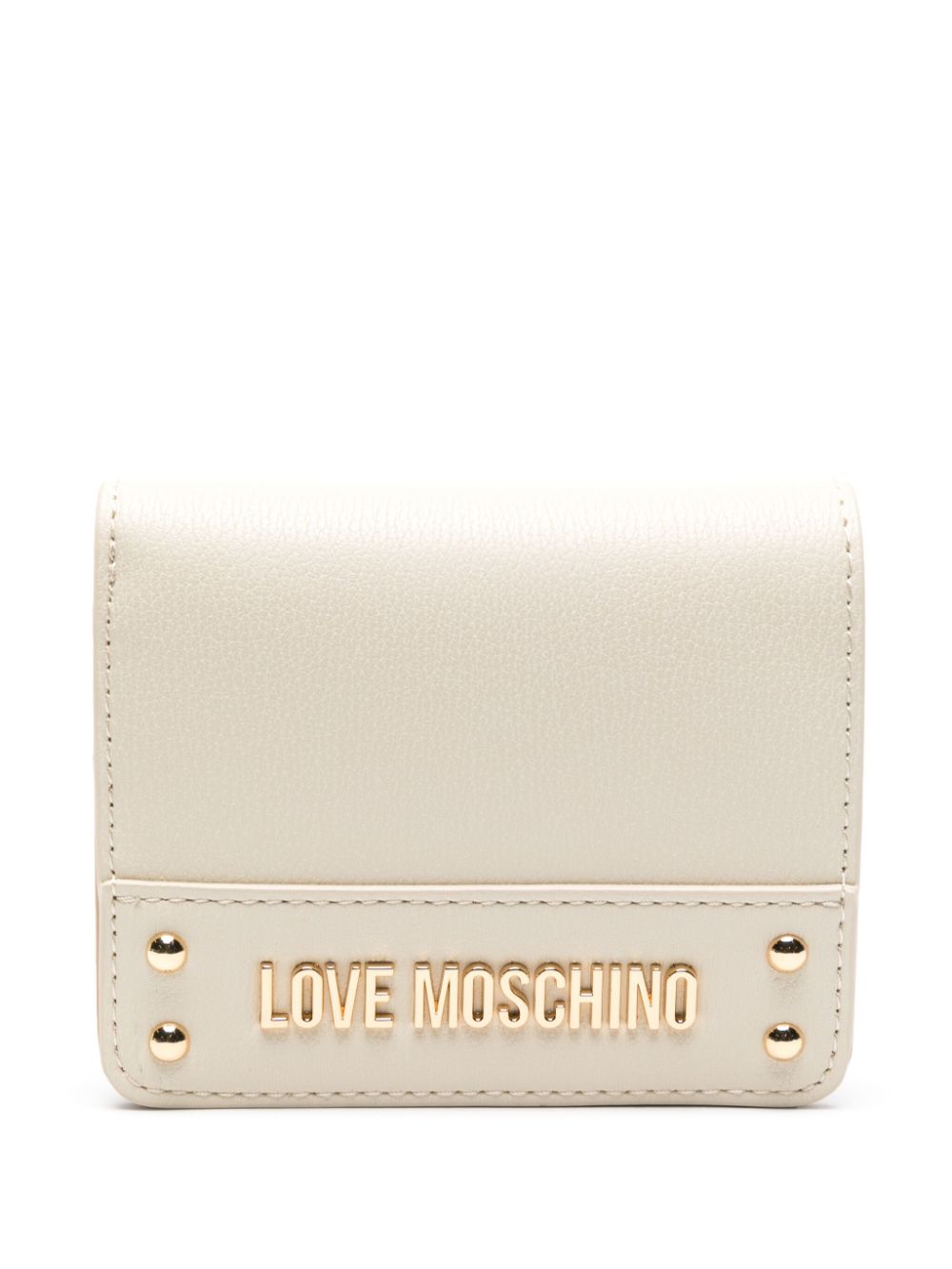 Love Moschino Portemonnaie mit Logo-Schild - Nude von Love Moschino