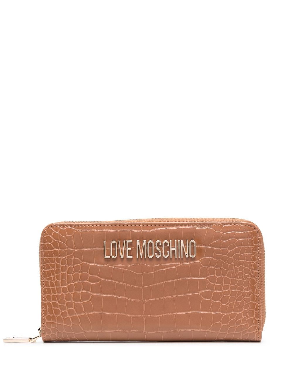 Love Moschino Portemonnaie mit Kroko-Optik - Braun von Love Moschino