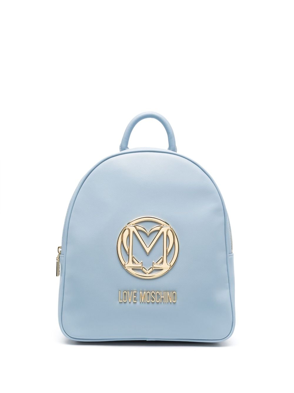 Love Moschino Rucksack mit Logo-Schild - Blau von Love Moschino