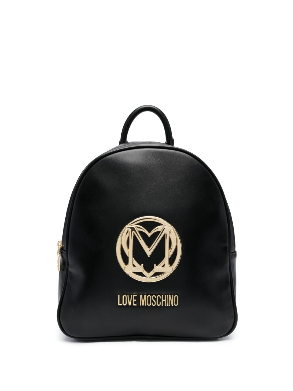 Love Moschino Rucksack mit Logo-Schild - Schwarz von Love Moschino