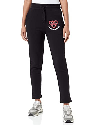 Love Moschino Regular fit Jogger in 100% Cotton Fleece, Customized with Chained Hearts Print. von Love Moschino