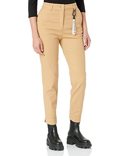 Moschino Damen Stretch Canvas With Brand Gadget Casual Pants, Rust Light Brown, 40 EU von Love Moschino