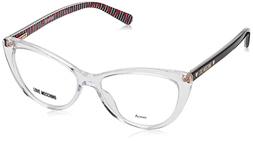 Moschino Love Unisex Mol539 Sunglasses, 900/15 Crystal, 52 von Love Moschino