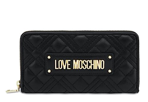 Portafoglio Donna Love Moschino zip around trapuntato nero A24MO22 JC5600 NERO von Love Moschino